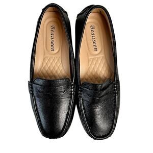 NWOT Driving Loafers Moccasins Pebbled Leather Size 8.5